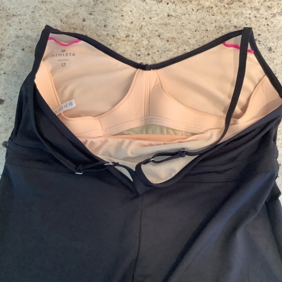 Athleta Shorebreak Swim Dress Black Size Large Tall - Picture 6 of 8